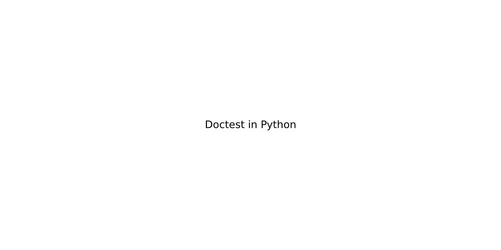 Doctest in Python